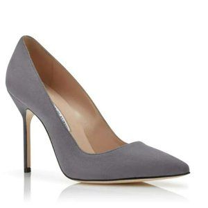 Manolo Blahnik Gray Suede Pumps